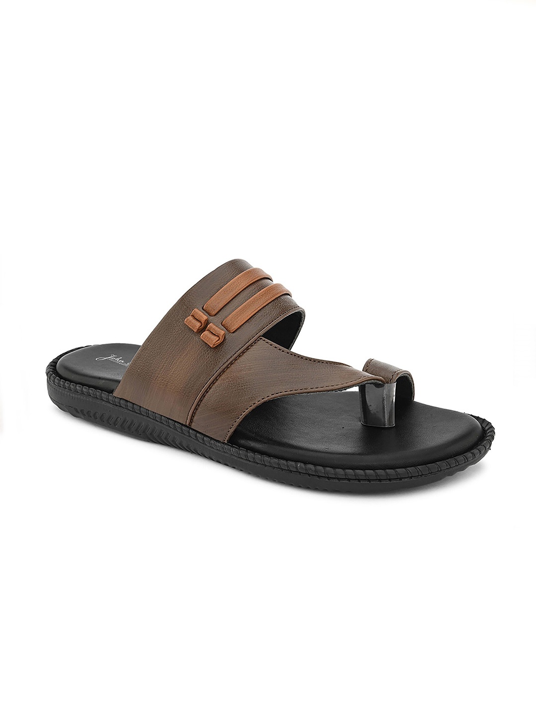 

John Karsun Textured Comfort Sandals, Brown
