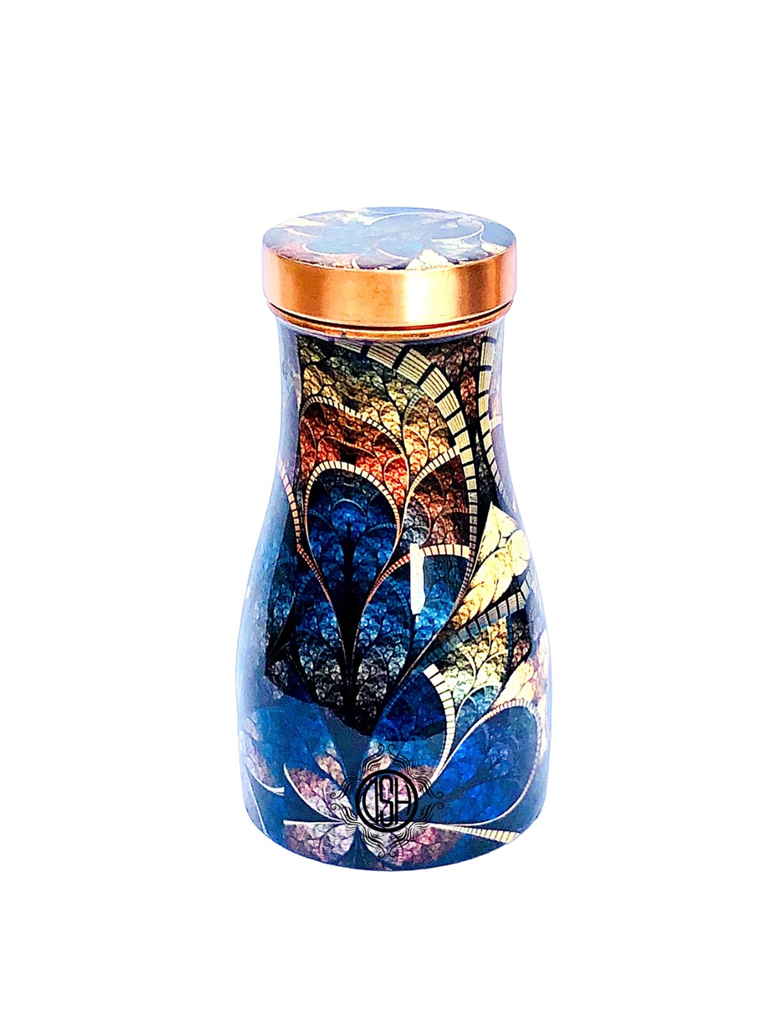 

DSH Crafting Your Curiosity Blue 2 Pieces Printed Copper Water Bottle with Tumbler 1 L