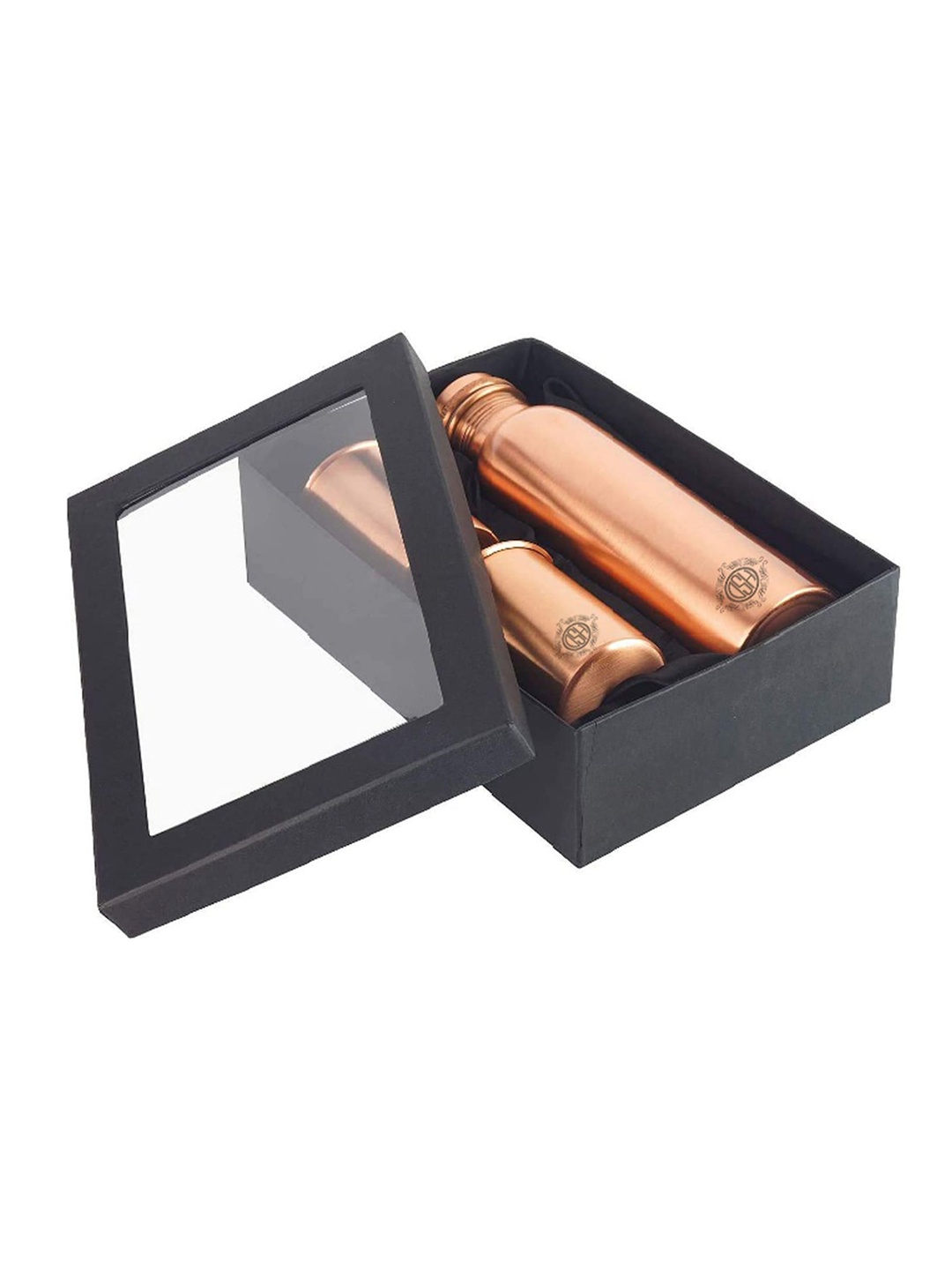 

DSH Crafting Your Curiosity 3 Pieces Copper Toned Water Bottle With Glasses 950ml