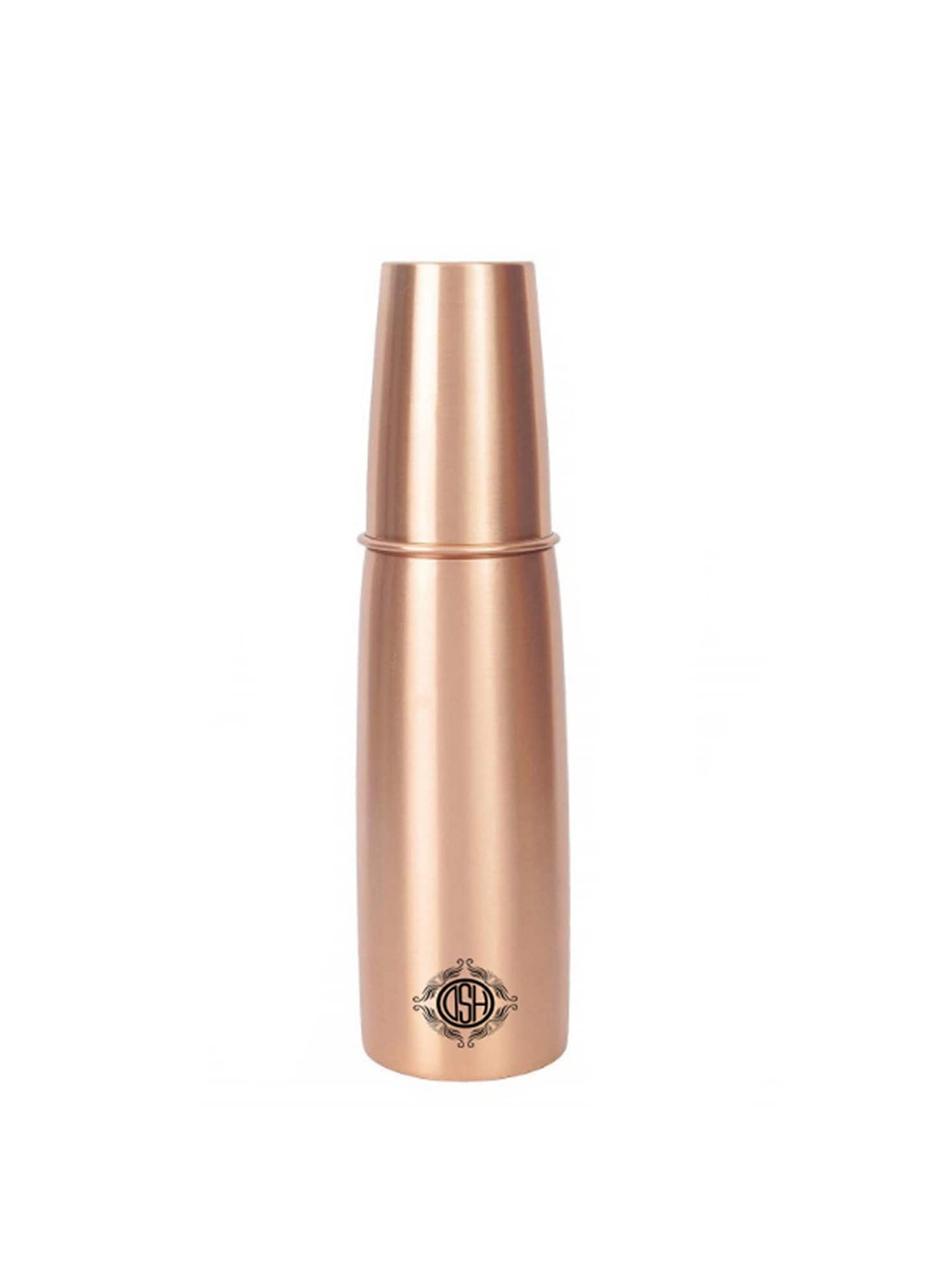

DSH Crafting Your Curiosity Copper Toned Water Bottle With Glass 950 ML, Brown