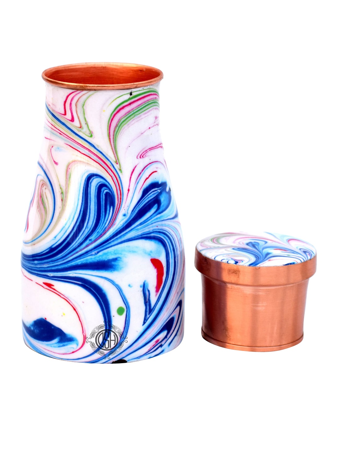 

DSH Crafting Your Curiosity Blue Printed Copper BPA Free Water Bottle