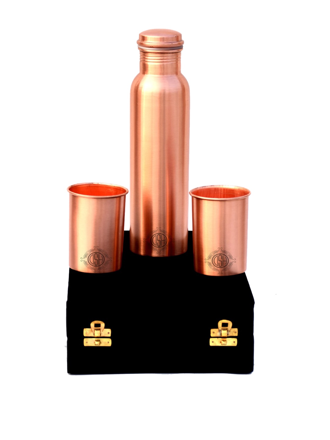 

DSH Crafting Your Curiosity Copper Toned Water Bottle With Glasses 950 ML