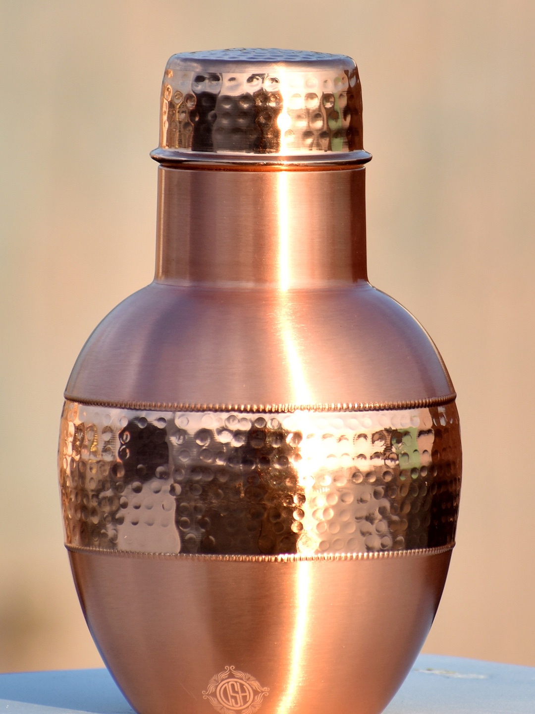 

DSH Crafting Your Curiosity Copper Toned Apple Pot Matt Water Bottle 1.6L, Brown