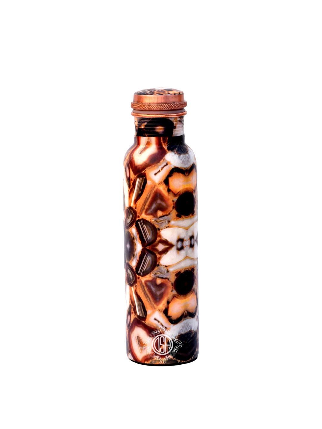 

DSH Crafting Your Curiosity Brown & White Printed Copper Water Bottle 900ml