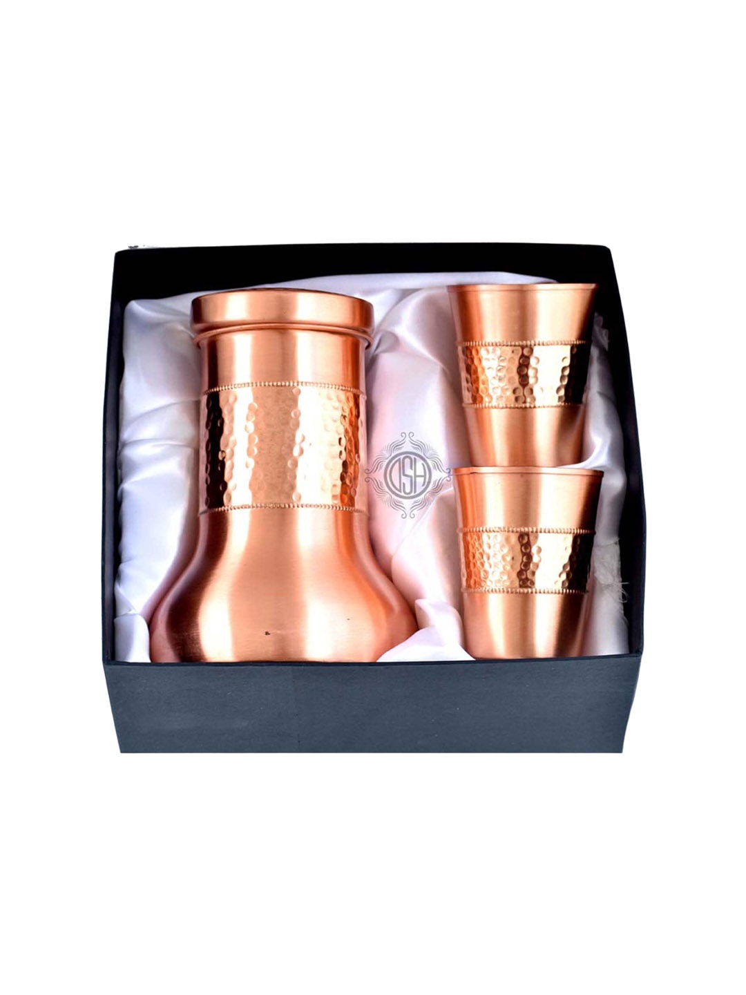 

DSH Crafting Your Curiosity Copper Toned Water Bottle With Glasses 1.6 ML, Brown
