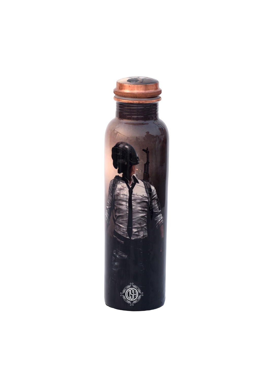 

DSH Crafting Your Curiosity Black Printed Copper Water Bottle 900 ml