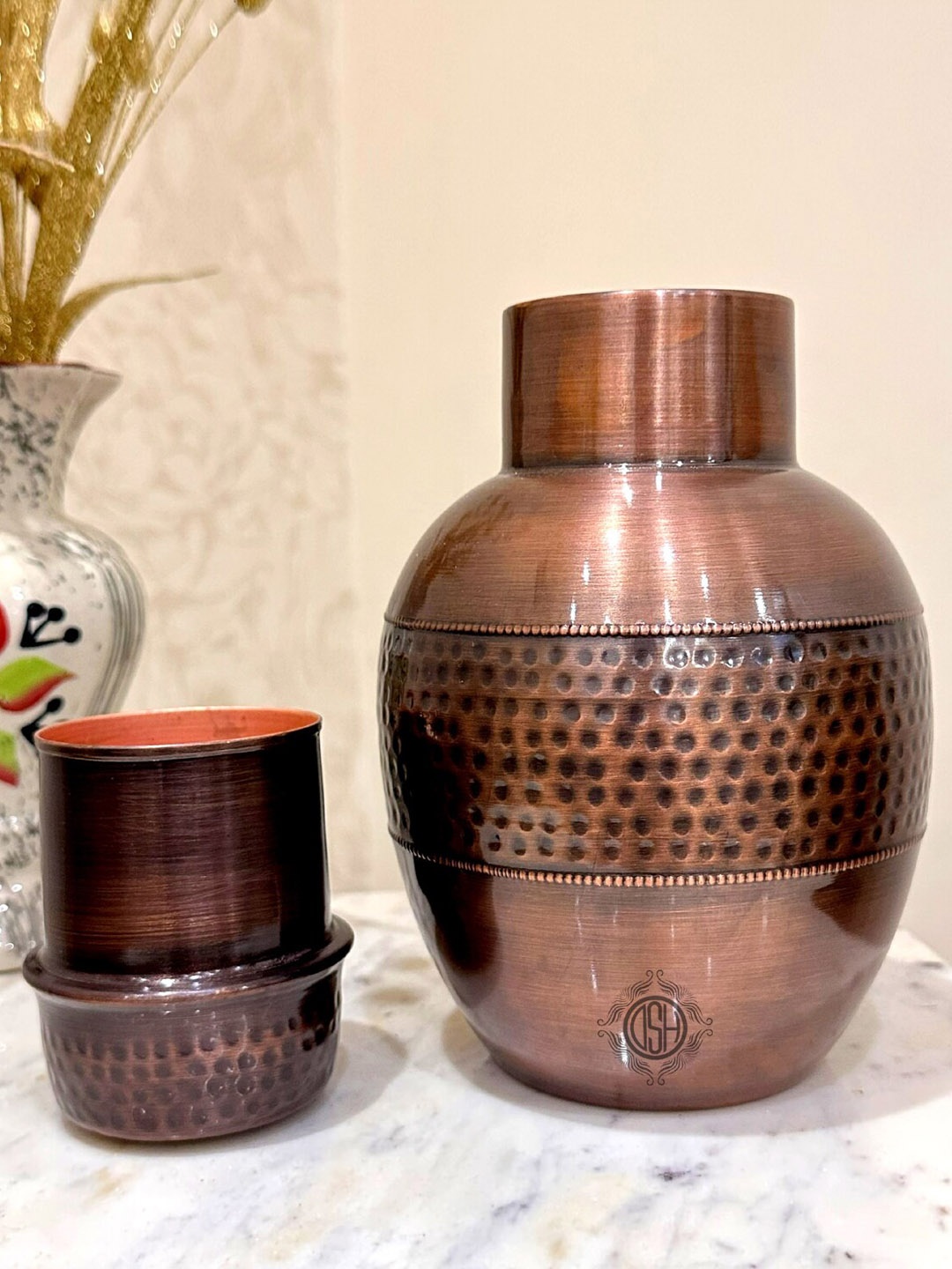 

DSH Crafting Your Curiosity Brown Apple Pot Copper Water Bottle 1.6 Liter