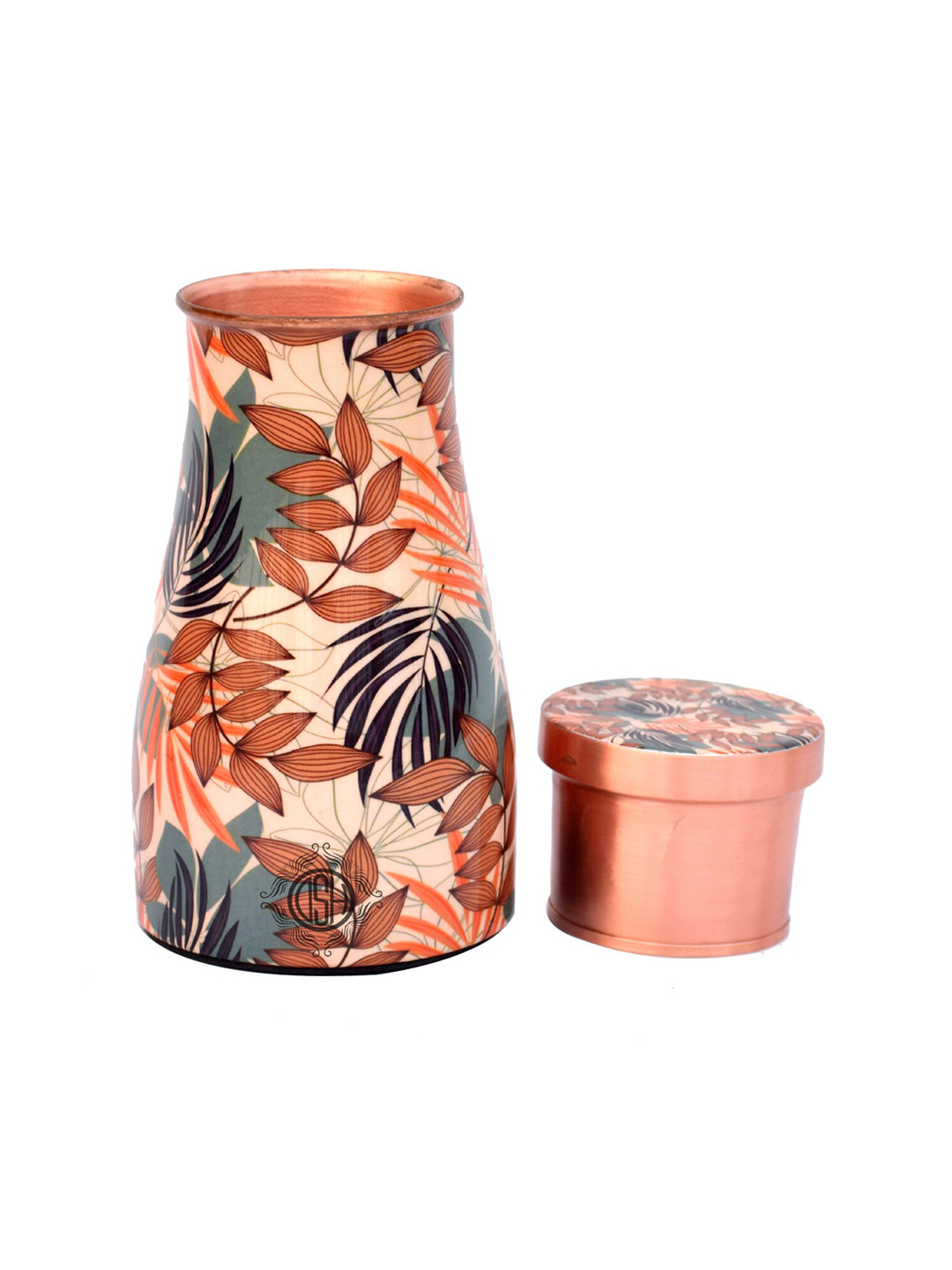 

DSH Crafting Your Curiosity Brown & Green Floral Printed Copper Water Bottle 950 ml