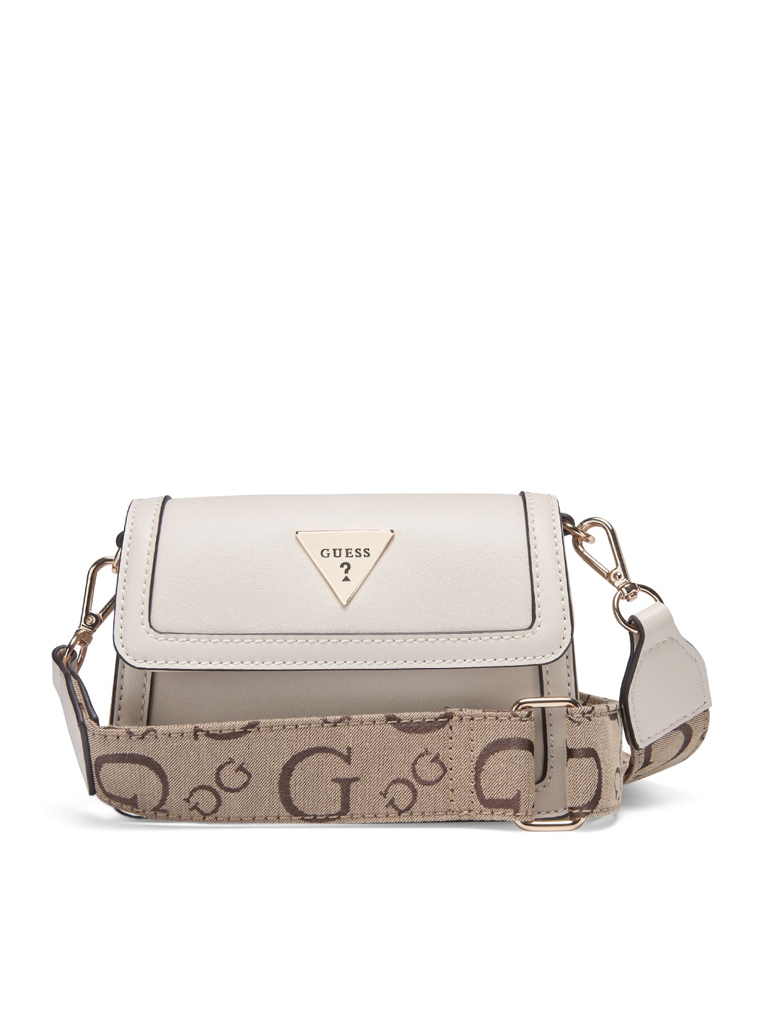 

GUESS Structured Croosbody Sling Bag, Taupe