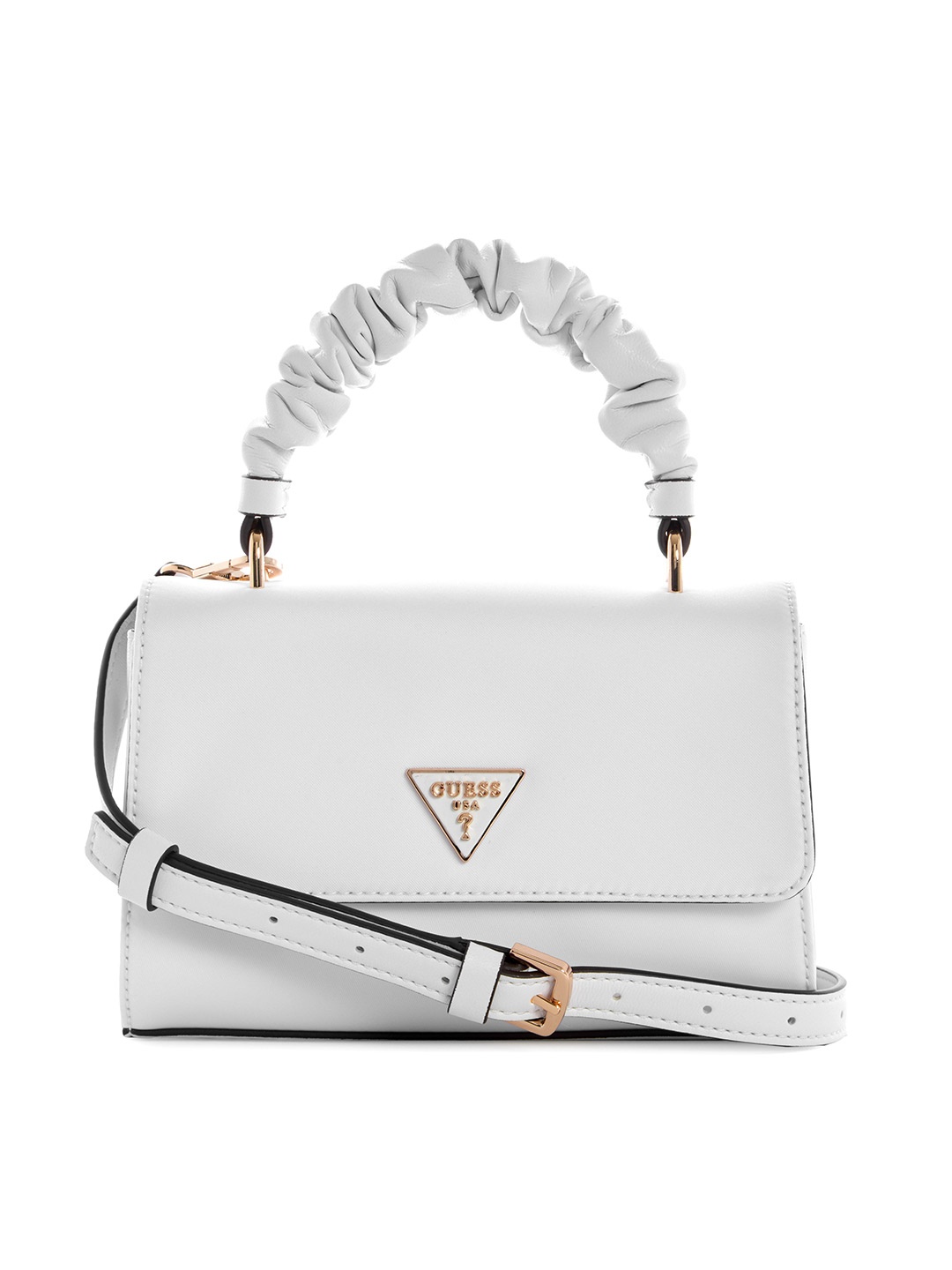 

GUESS Structured Handheld Bag with Detachable Strap, White