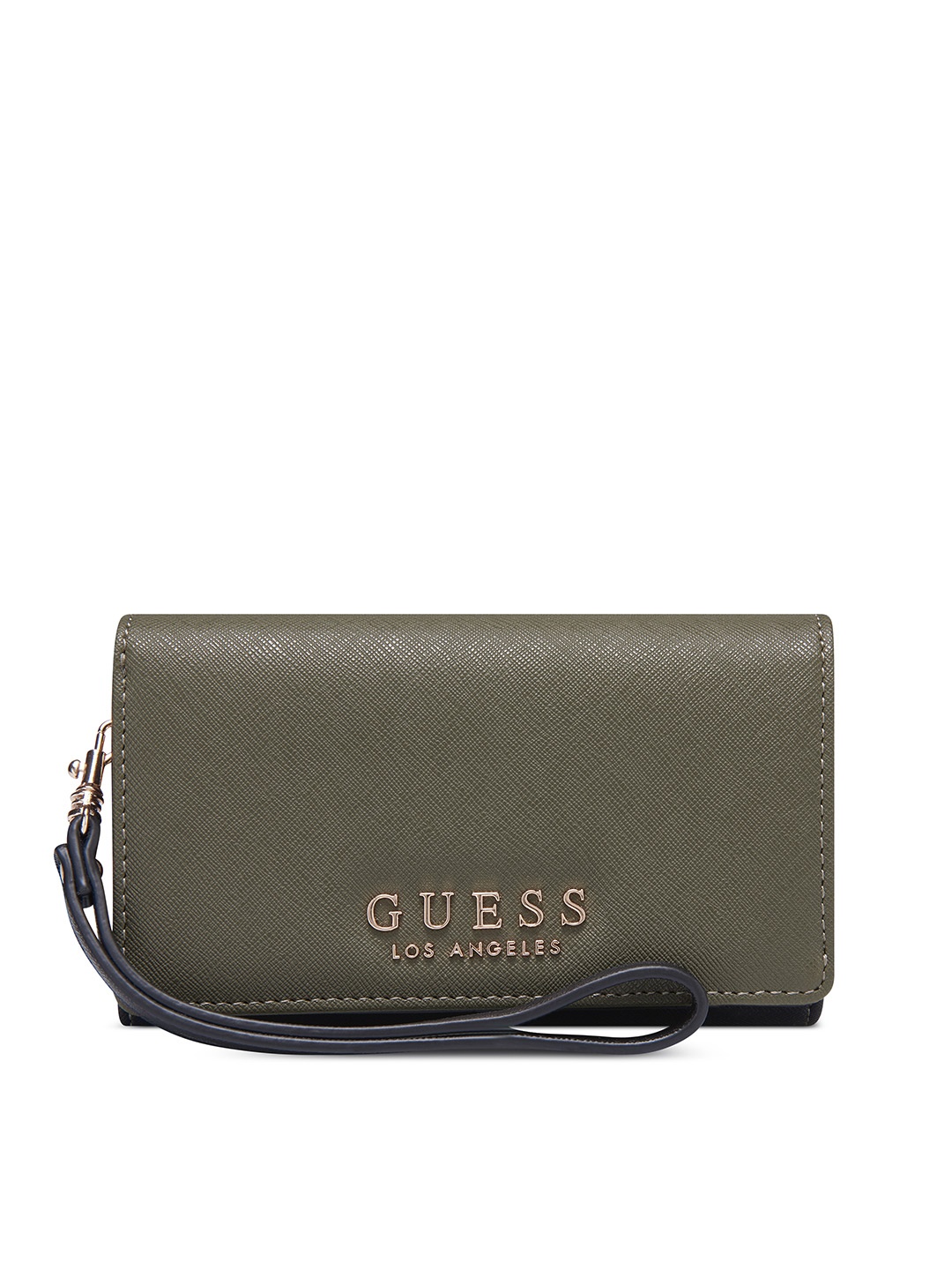 

GUESS Women Two Fold Wallet with Wrist Loop, Olive