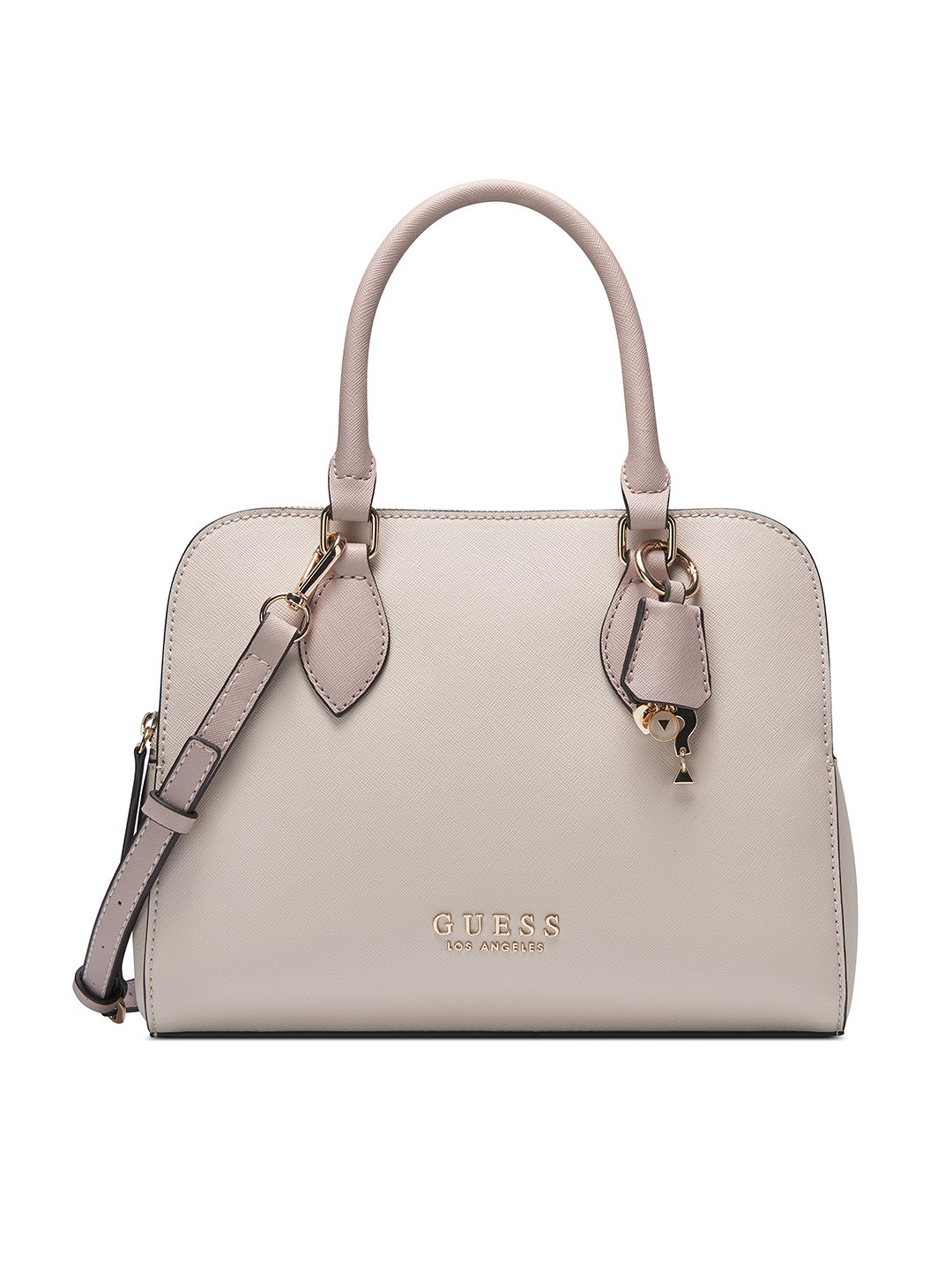 

GUESS Structured Satchel with Detachable Strap, Pink