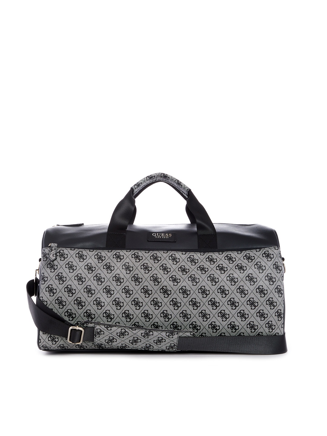 

GUESS Brand Logo Printed Duffel Bag, Black