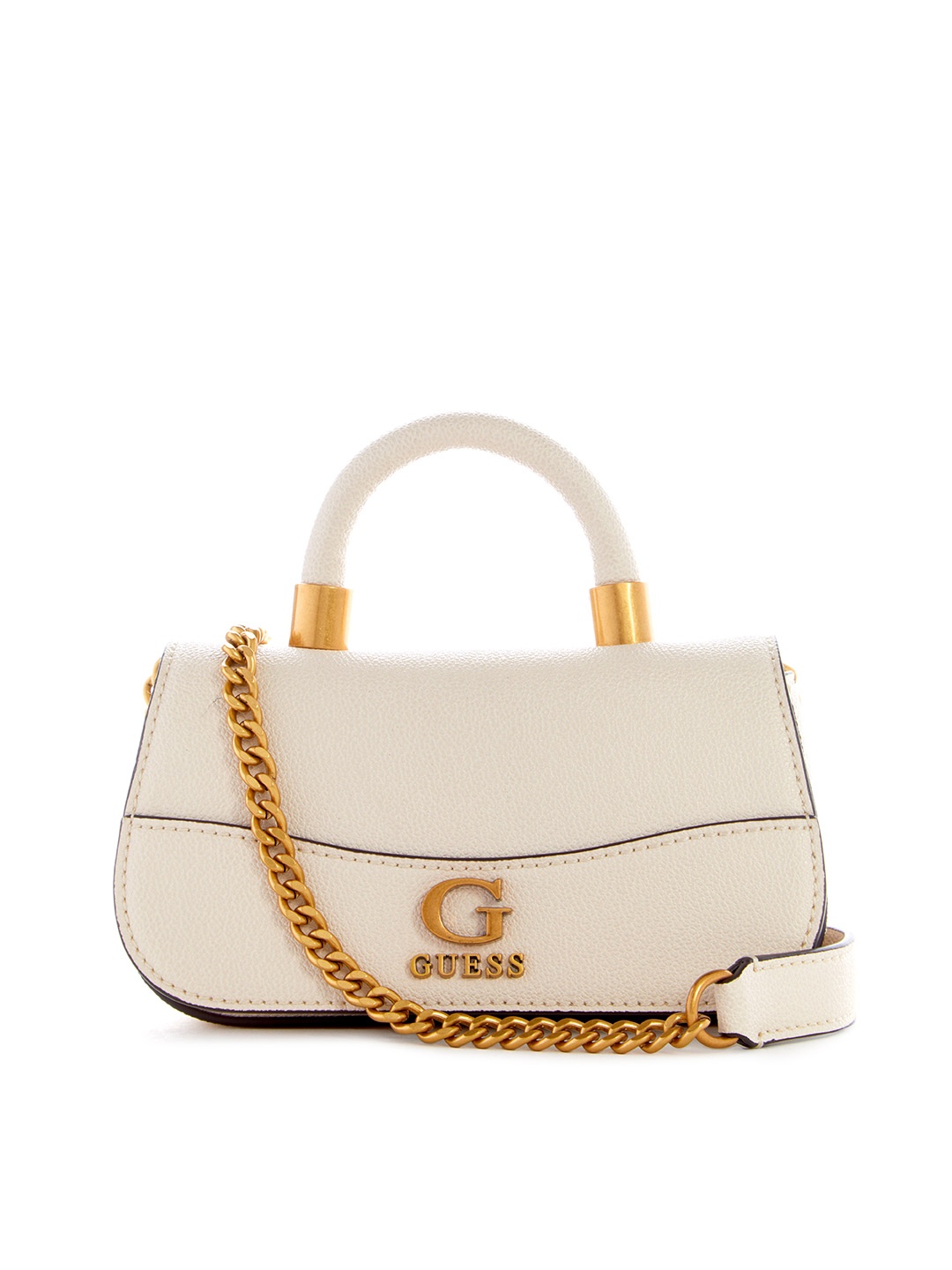

GUESS Textured Structured Mini Sling Bag, Off white
