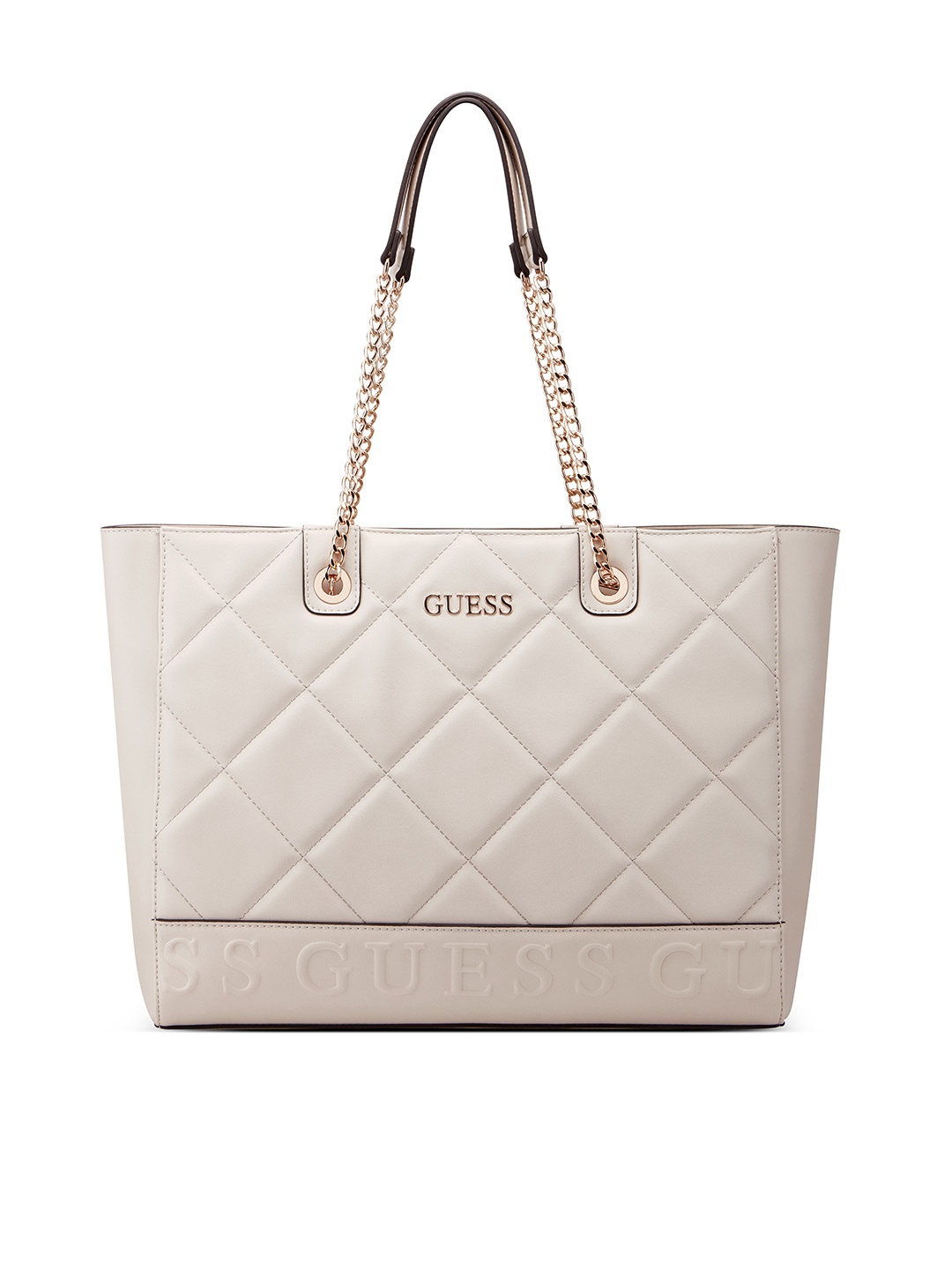 

GUESS Tote Bag with Quilted, White