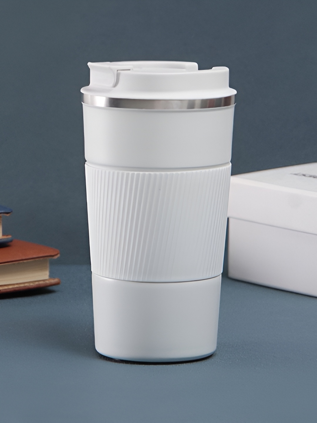 

Wosta White Stainless Steel Core Solid Matte Coffee mug 380ML