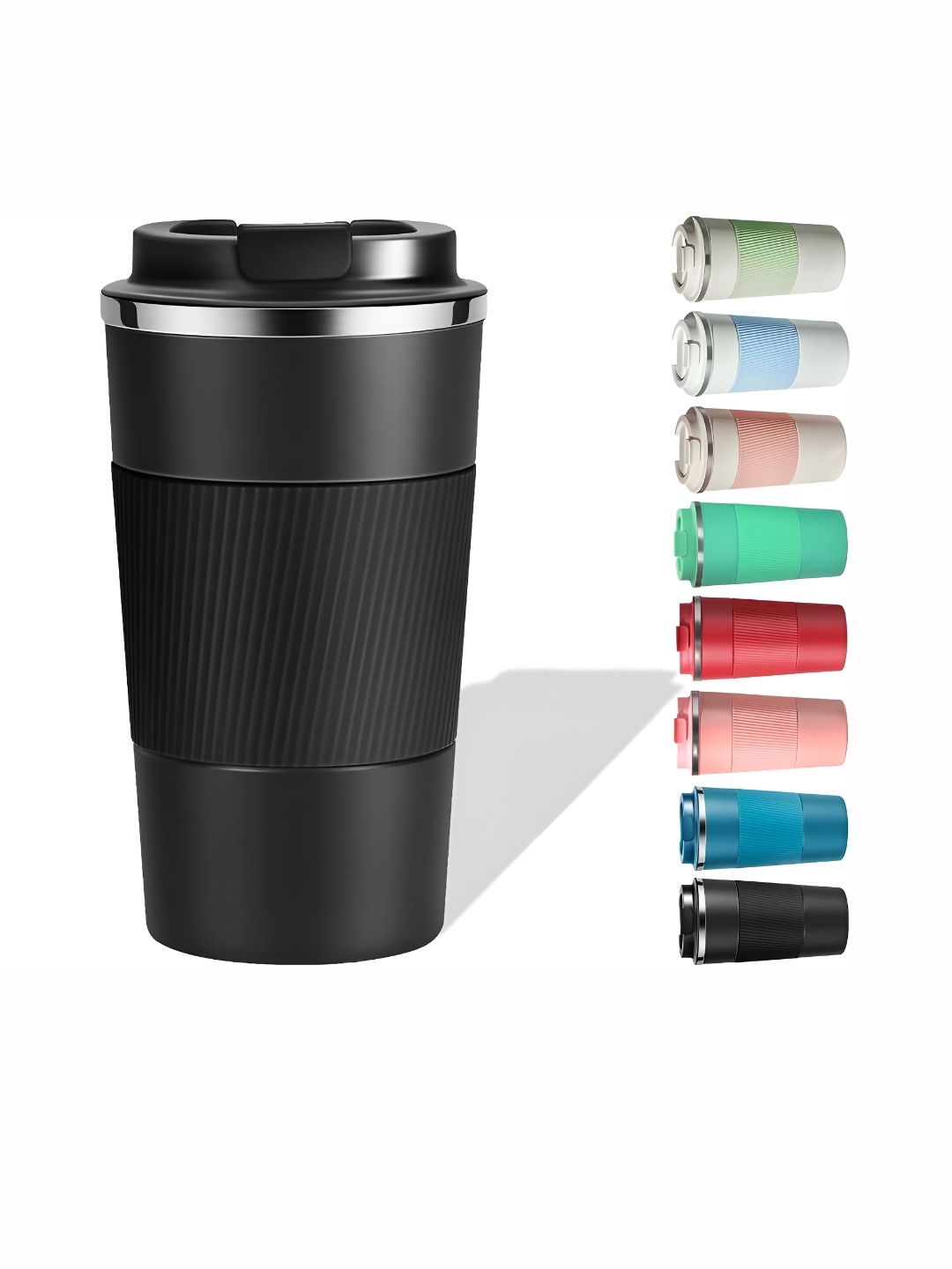 

Wosta Black Stainless Steel Core Solid Matte Coffee mug 380ML