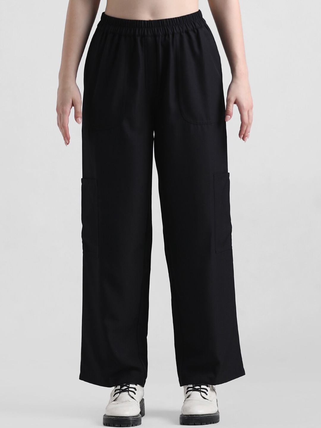 

ONLY Women Flared Parallel Trousers, Black