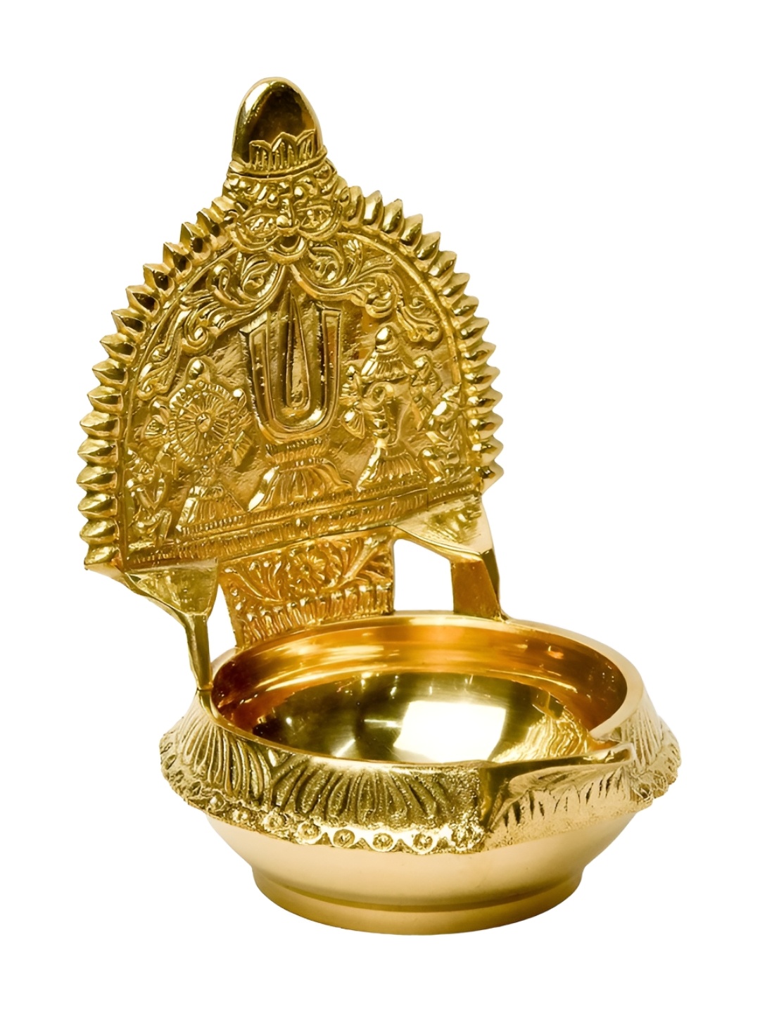 

Bhimonee Decor Gold Toned Pure Brass Kuber Kamakshi Deep Pooja Essentials