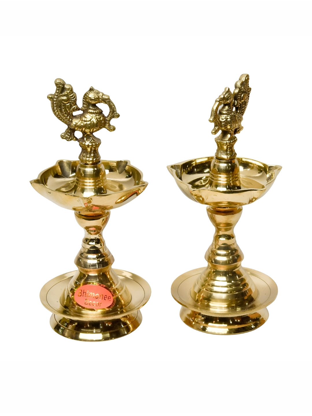 

Bhimonee Decor Aarti 2Pcs Gold Toned Udupi Murga Global Deep Pooja Essentials 750 gm
