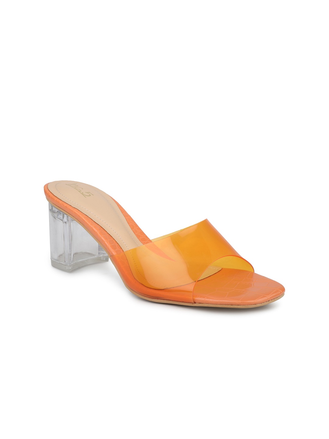 

Inc 5 Square Toe Block Heels, Orange