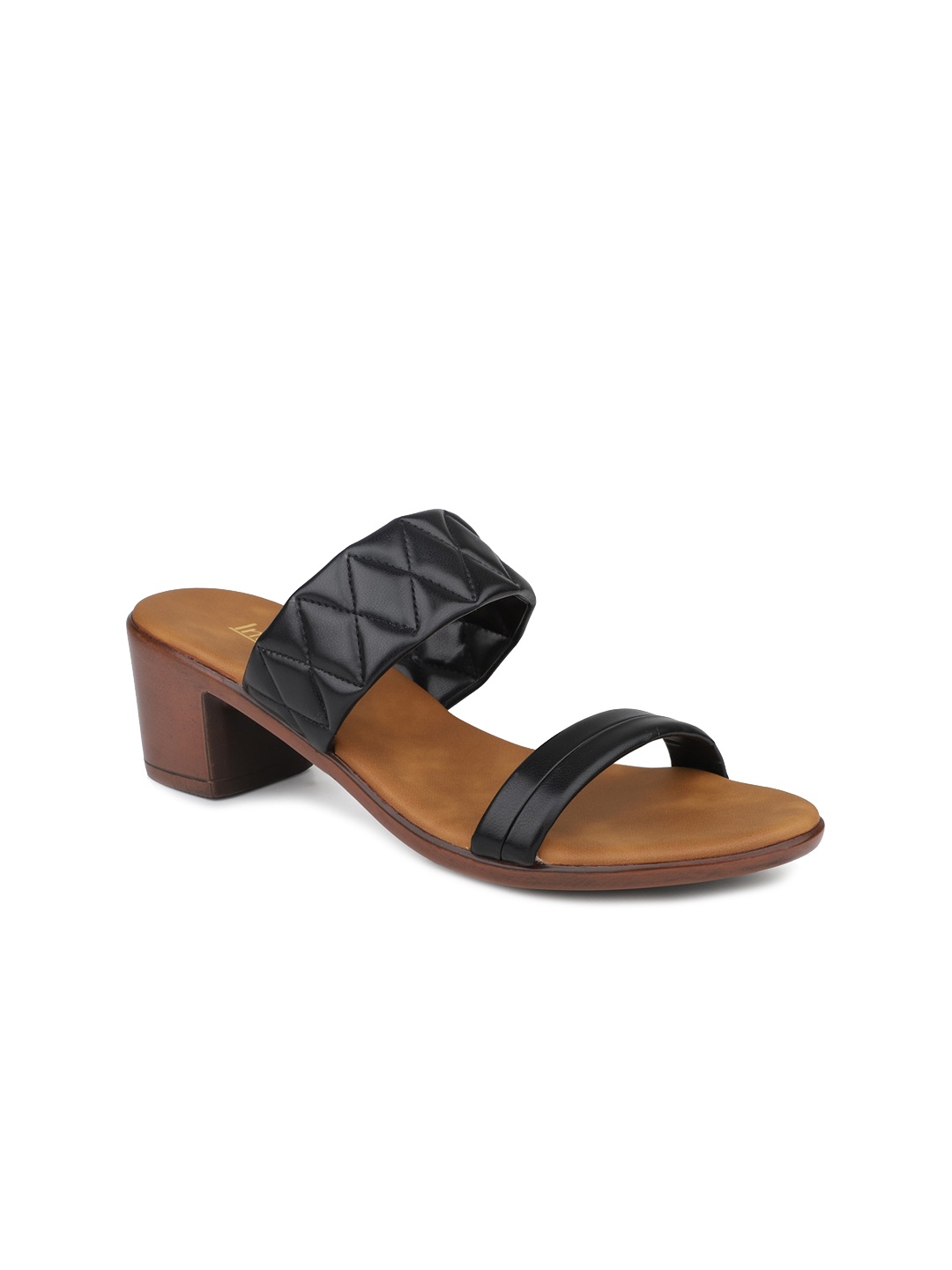 

Inc 5 Textured Open Toe Block Heels, Black