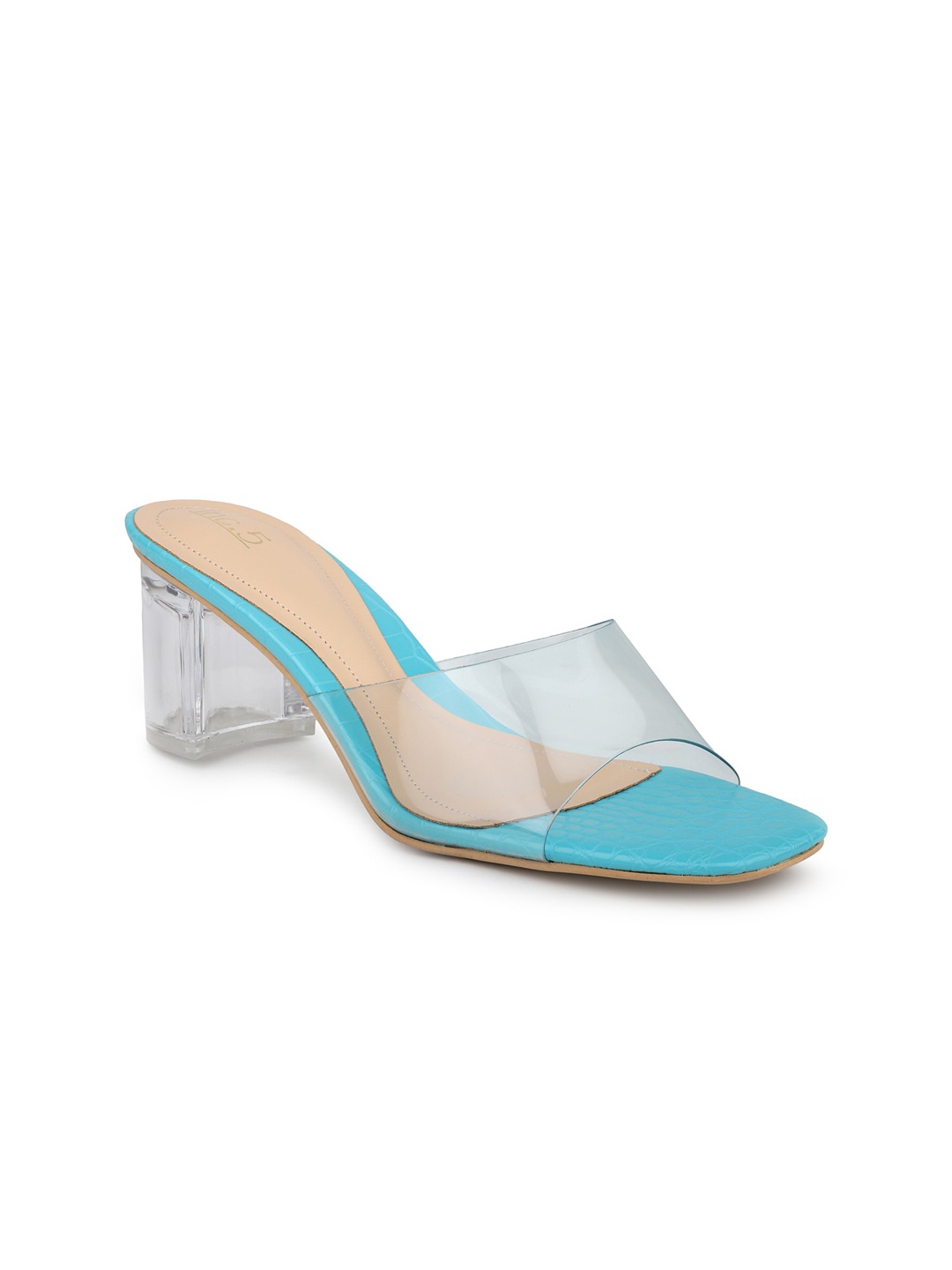 

Inc 5 Open Toe Block Heels, Blue