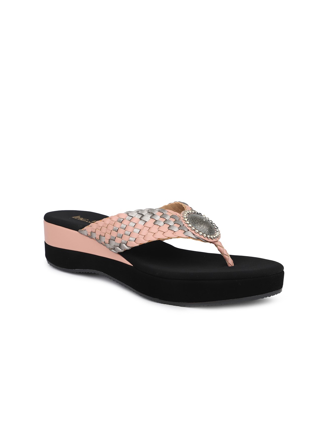 

Inc 5 Ethnic Embellished Wedge Heels, Peach
