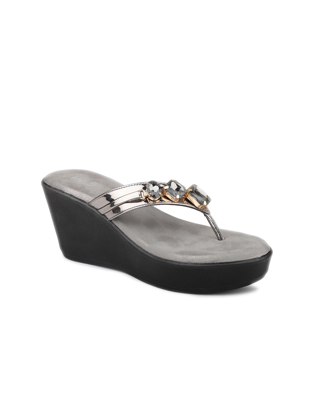 

Inc 5 Embellished Wedge Heels, Grey