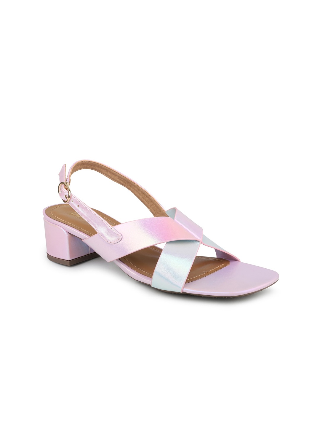 

Inc 5 Square Toe Block Heels With Buckles, Pink