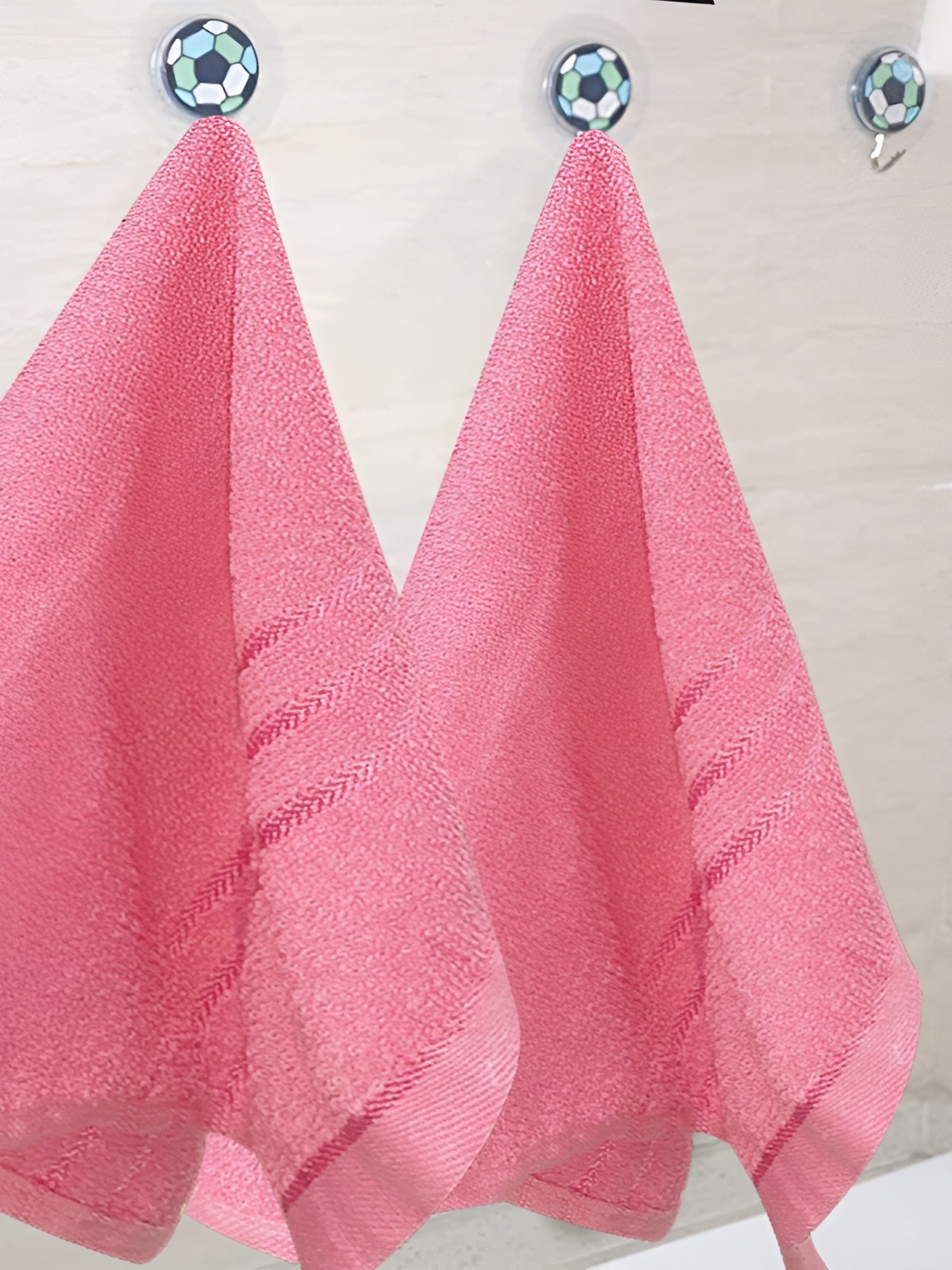 

SAJAVAT Pink 2 Pieces 600 GSM Pure Cotton Super Absorbent Hand Towels