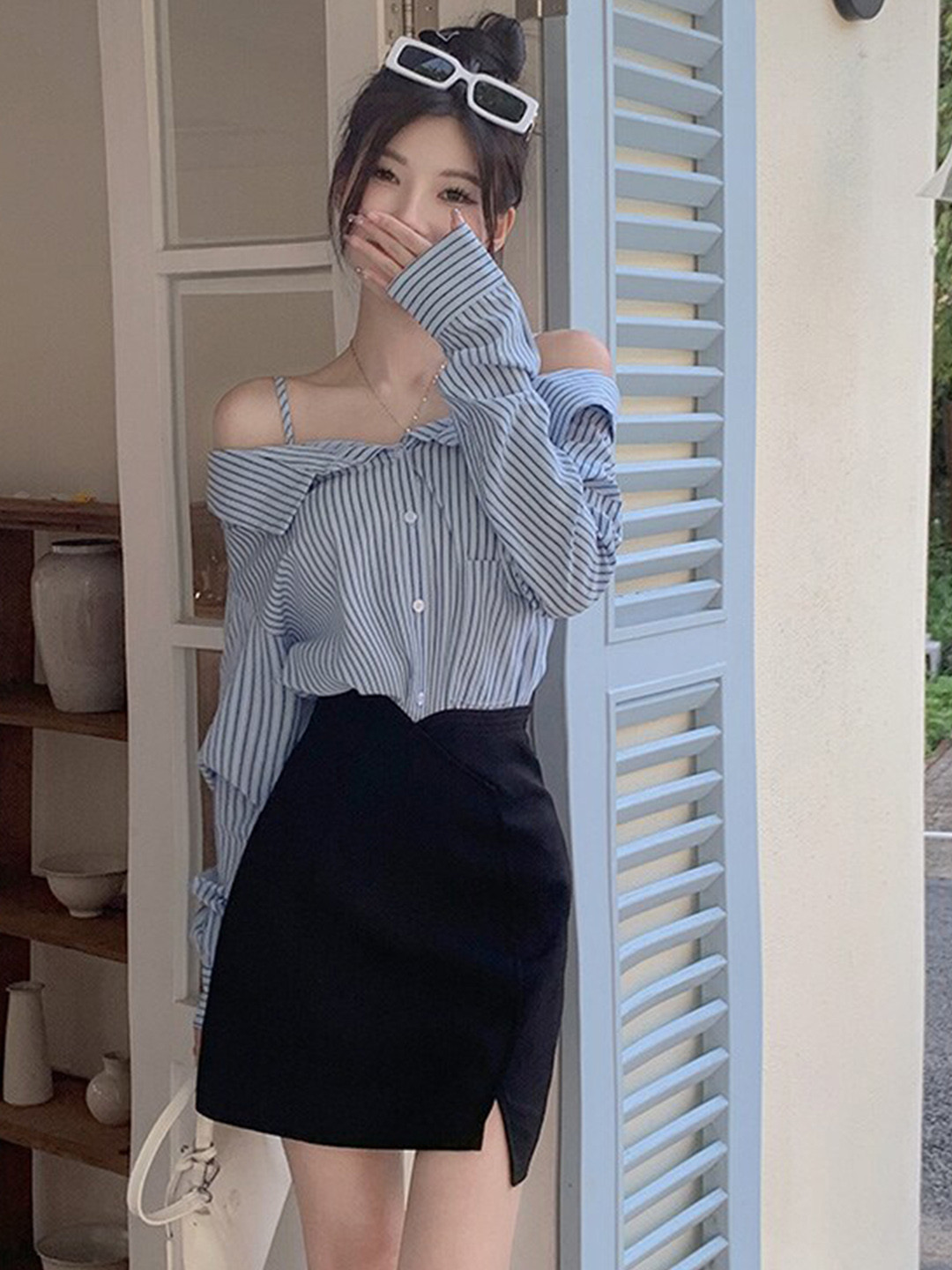 

StyleCast Black High-Waist Mini Pencil Skirt