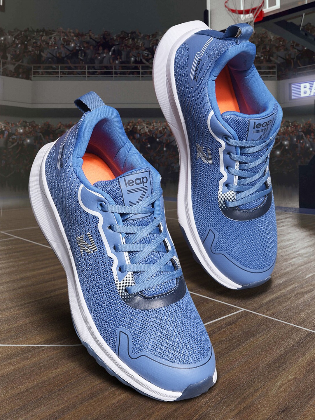 

Liberty Men Textured Lace-Up Running Shoes, Blue