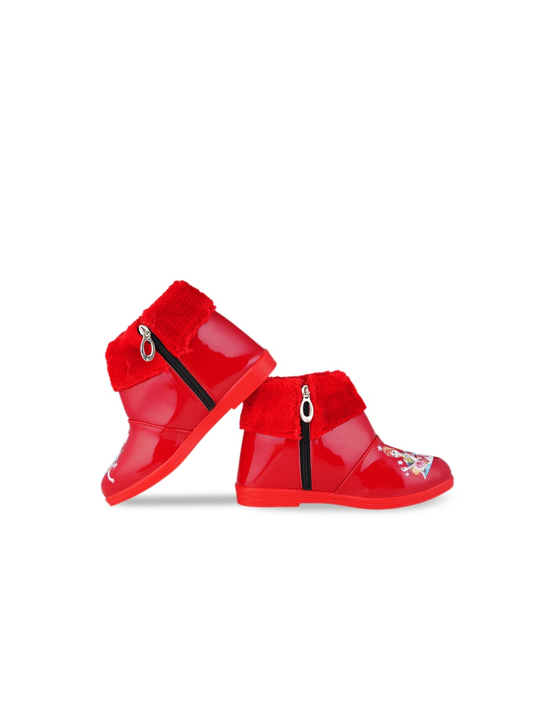 

BAESD Girls Elsa and Anna Printed Boots, Red