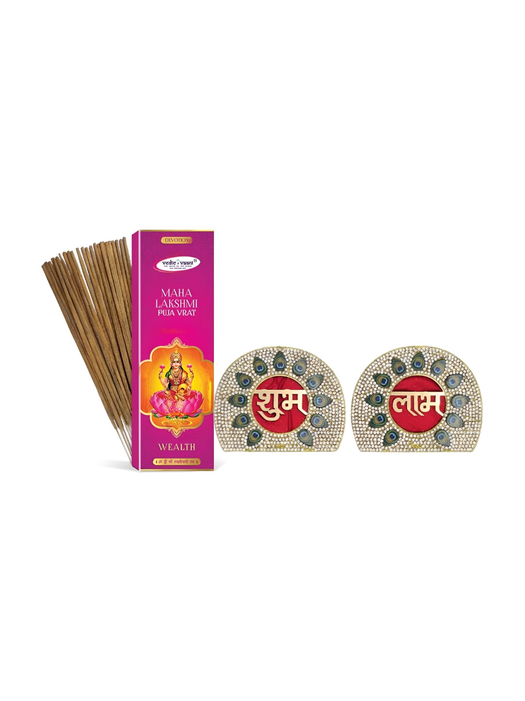 

VEDIC VAANI Incense Sticks Brown Door Entrance Auspicious Symbol Mahalakshmi Essentials