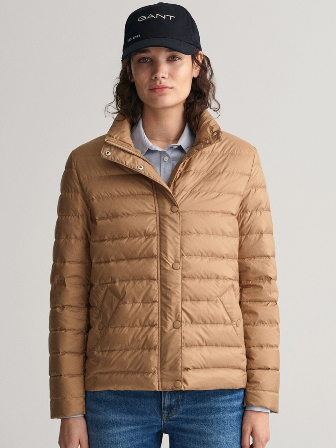 

GANT Mock Collar Padded Jacket, Khaki