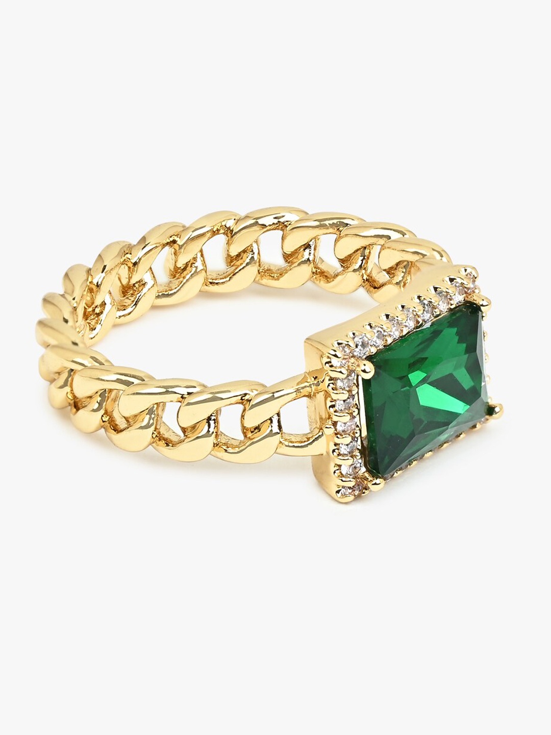 

ALDO Gold-Plated Stone-Studded Finger Ring