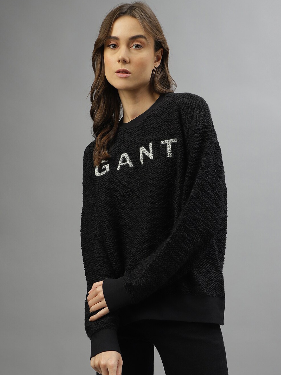 

GANT Typography Printed Sweatshirt, Black