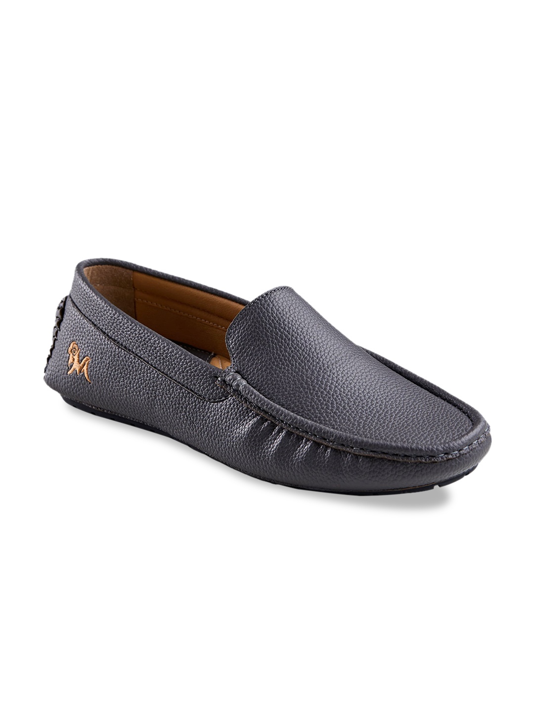 

NEEMANS Men Dapper Textured Lightweight Loafers, Grey