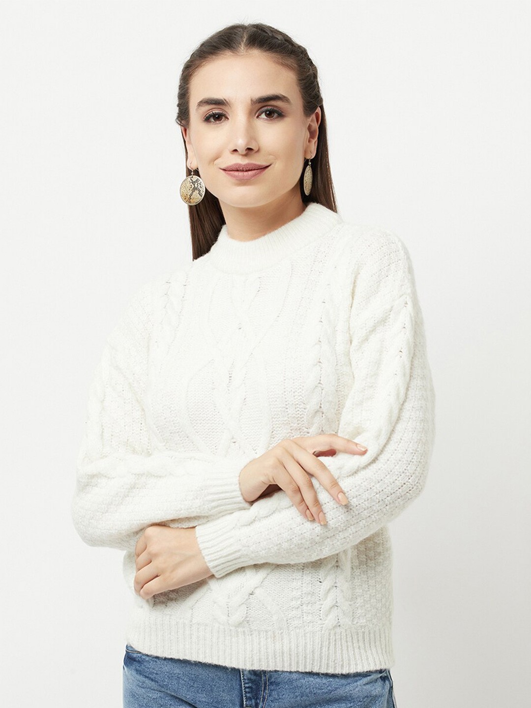 

Knitstudio Cable Knit Woollen Pullover, White