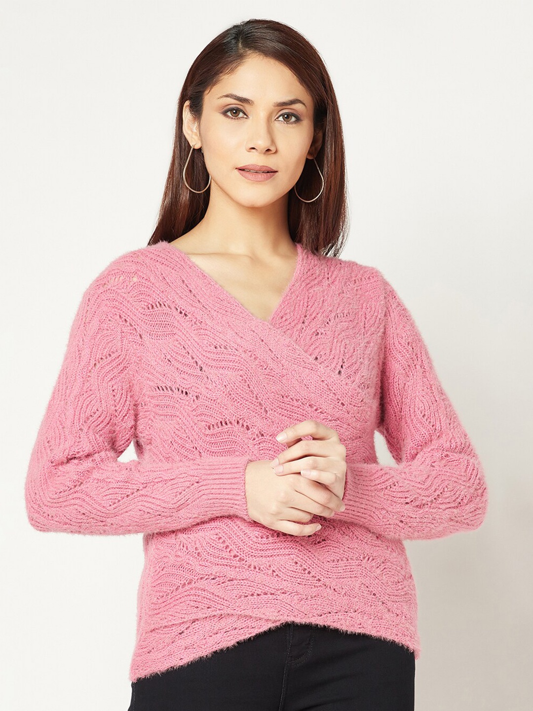 

Knitstudio Cable Knit Woollen Pullover, Peach