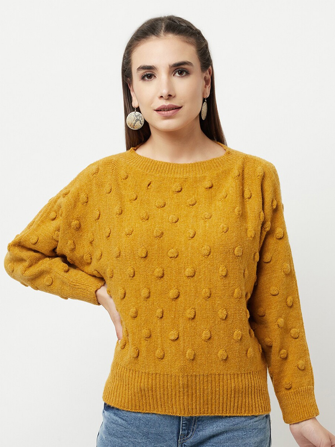 

Knitstudio Self Designed Woollen Pullover, Mustard