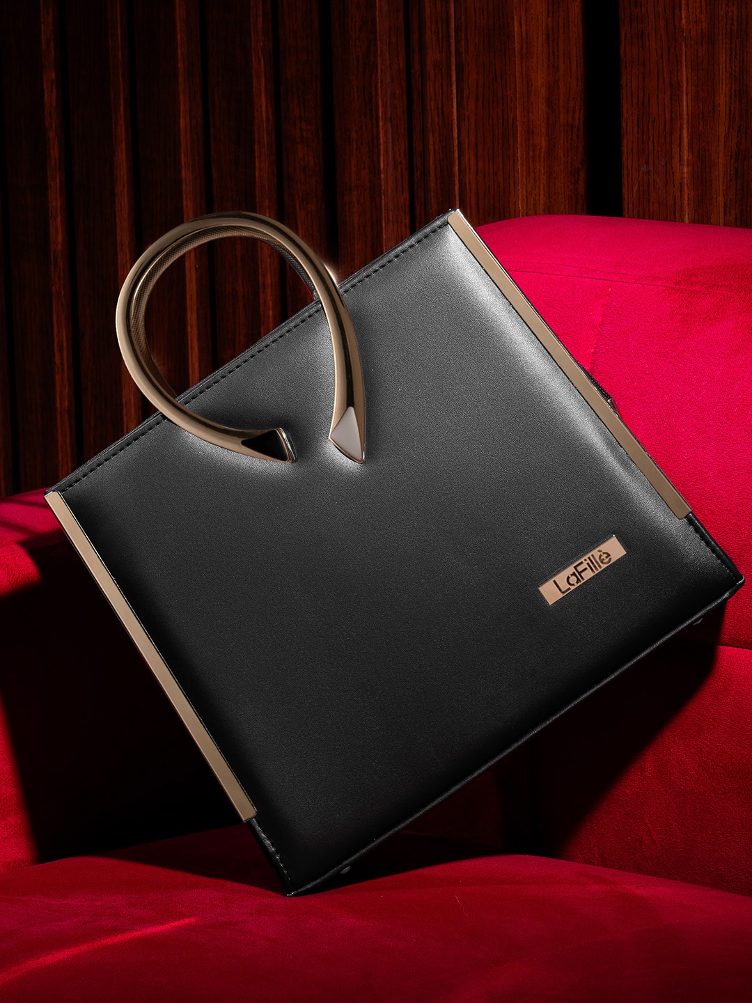 

LaFille Structured Handheld Bag, Black