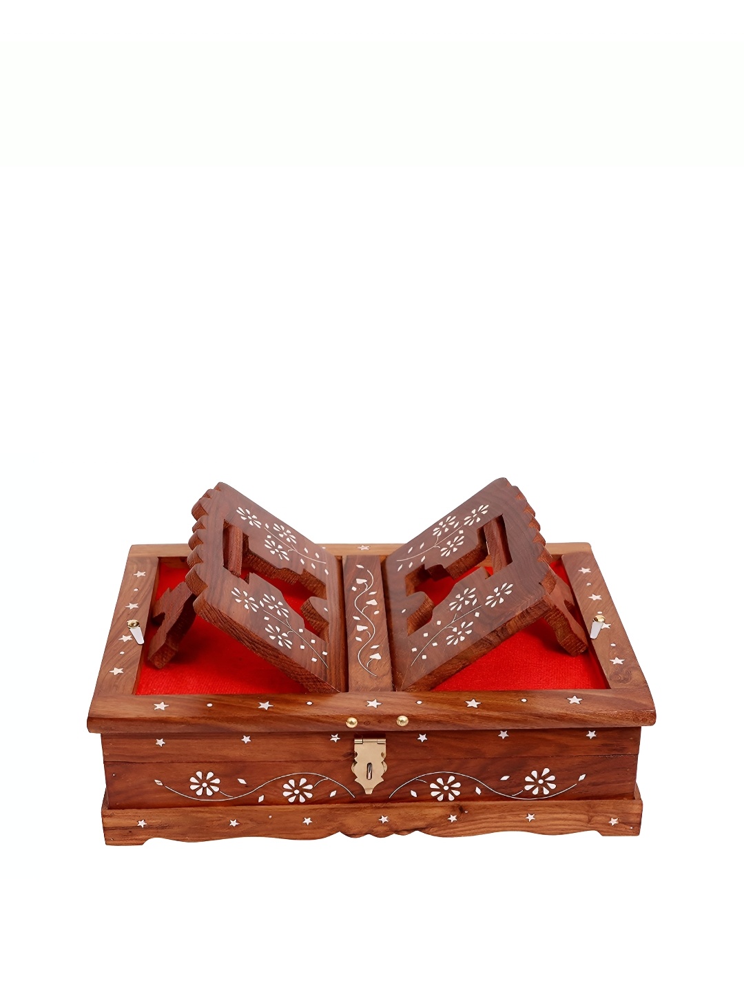 

SANKALAN CREATIONS Brown & Red Holy Book Box Showpiece