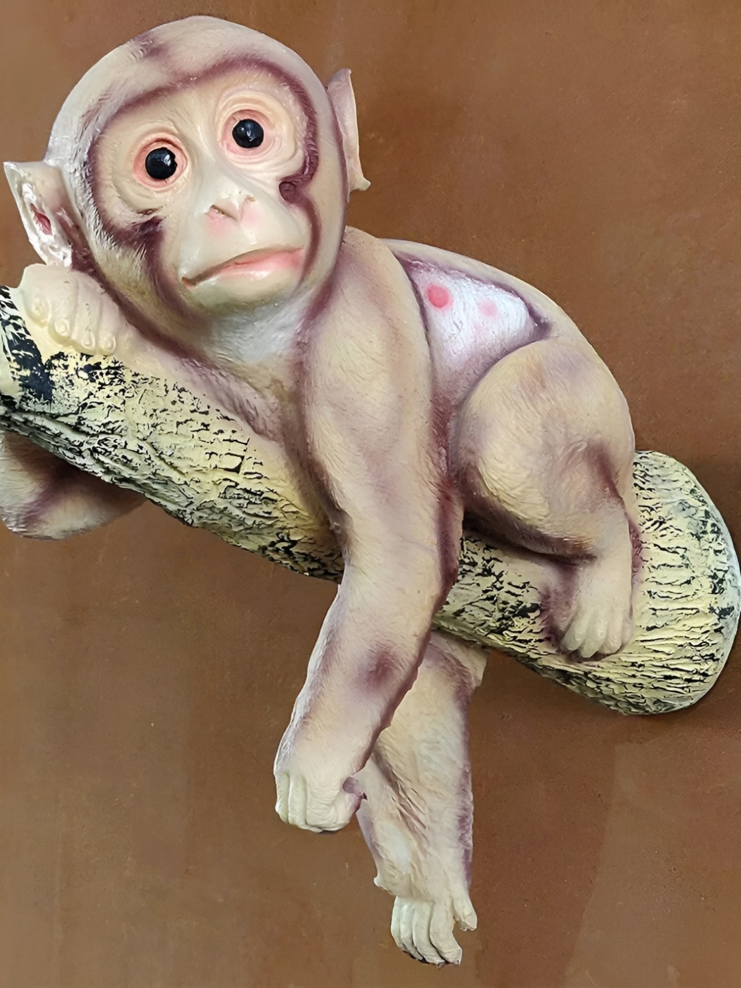 

SANKALAN CREATIONS Brown Hanging Monkey on Log Tree Statue Showpiece