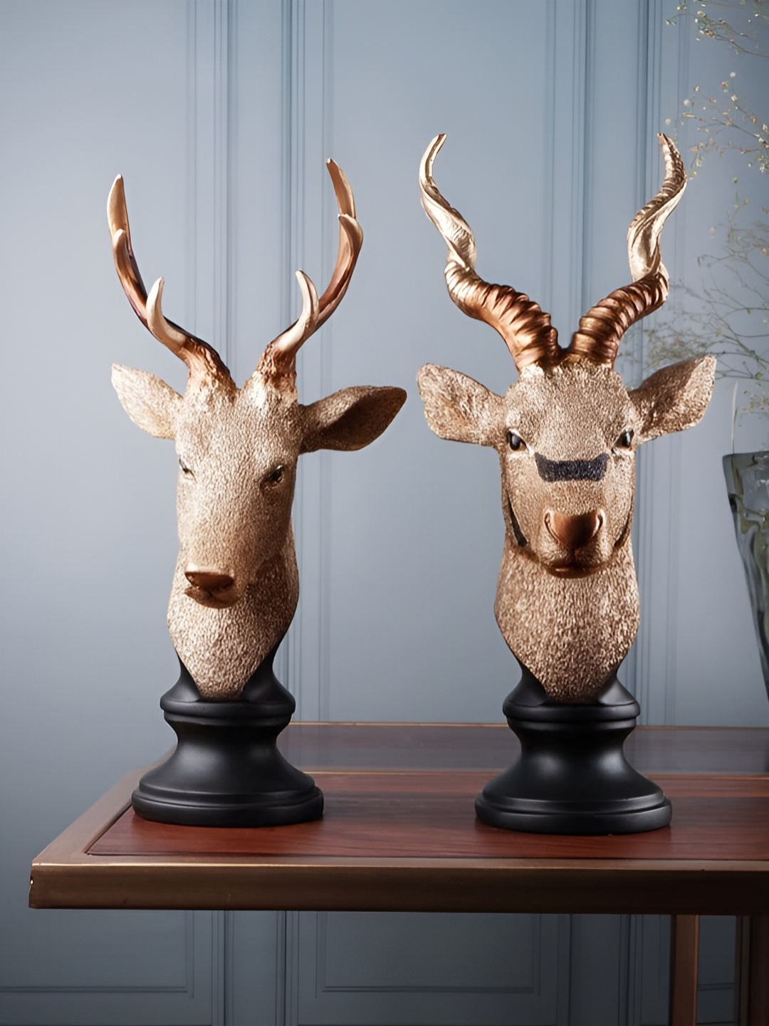 

SANKALAN CREATIONS Brown Figurine Home Office Decor and Gift Showpiece