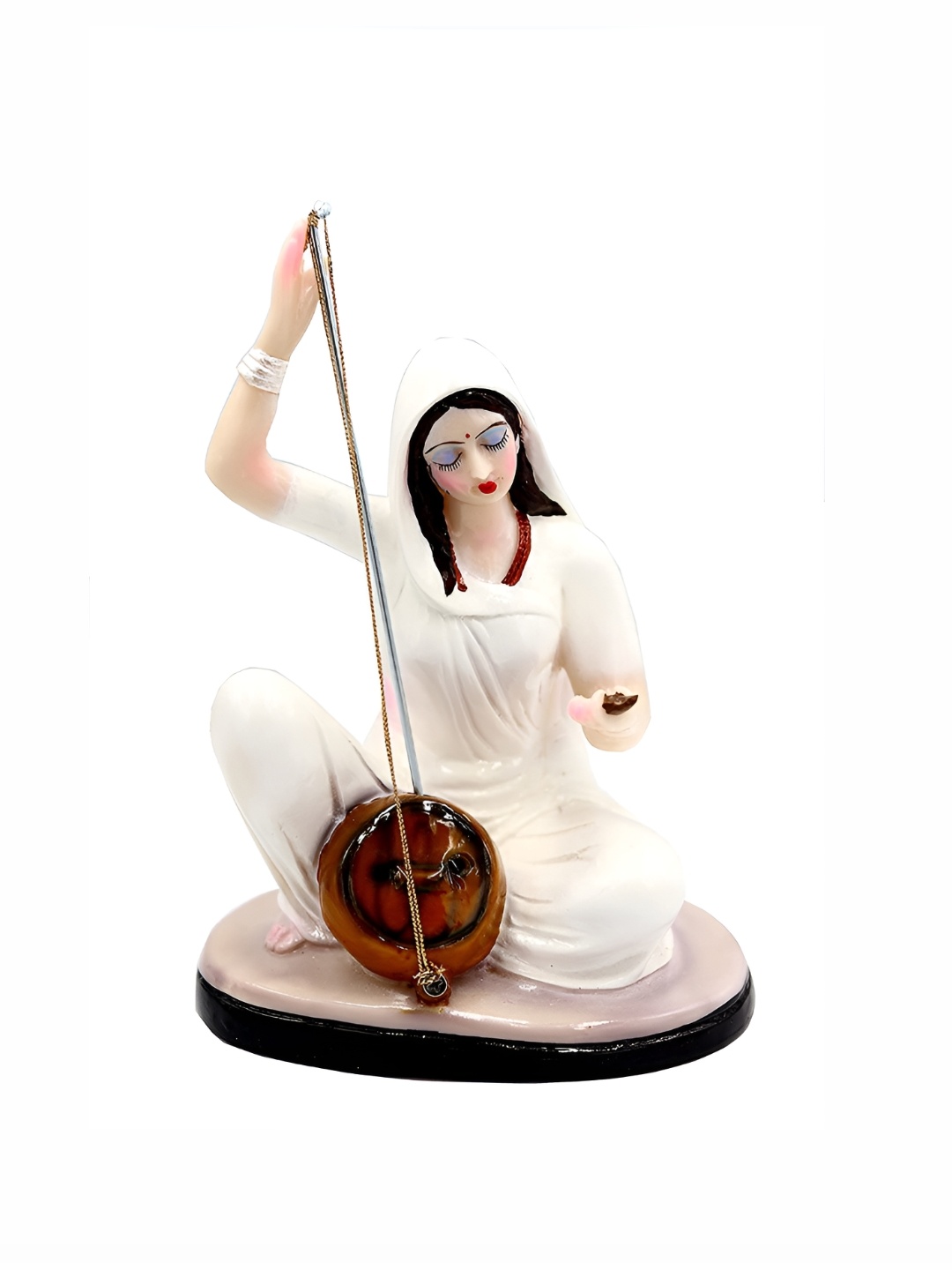 

SANKALAN CREATIONS White Medium Meerabai Playing Musical Instrument Showpiece