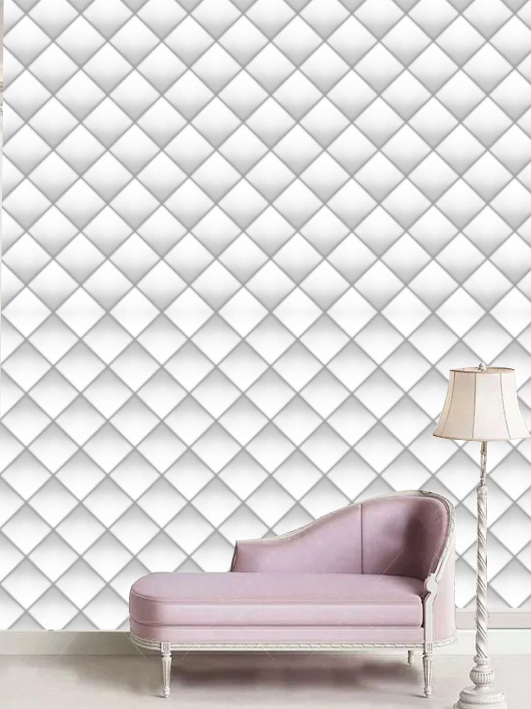 

KSHIRSA White Abstract Rustic Brick Contact Paper Removable Wallpaper