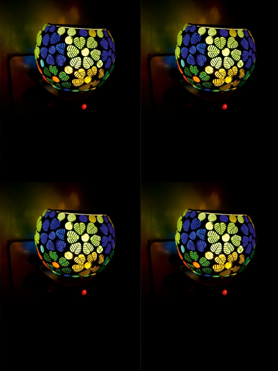 

Gojeeva White & Blue Camphor Diffuser Glass With Switch