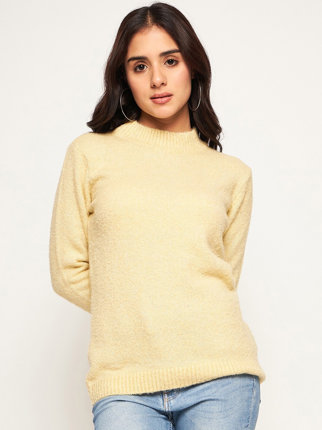 

Club York Acrylic Turtle Neck Pullover Sweater, Beige